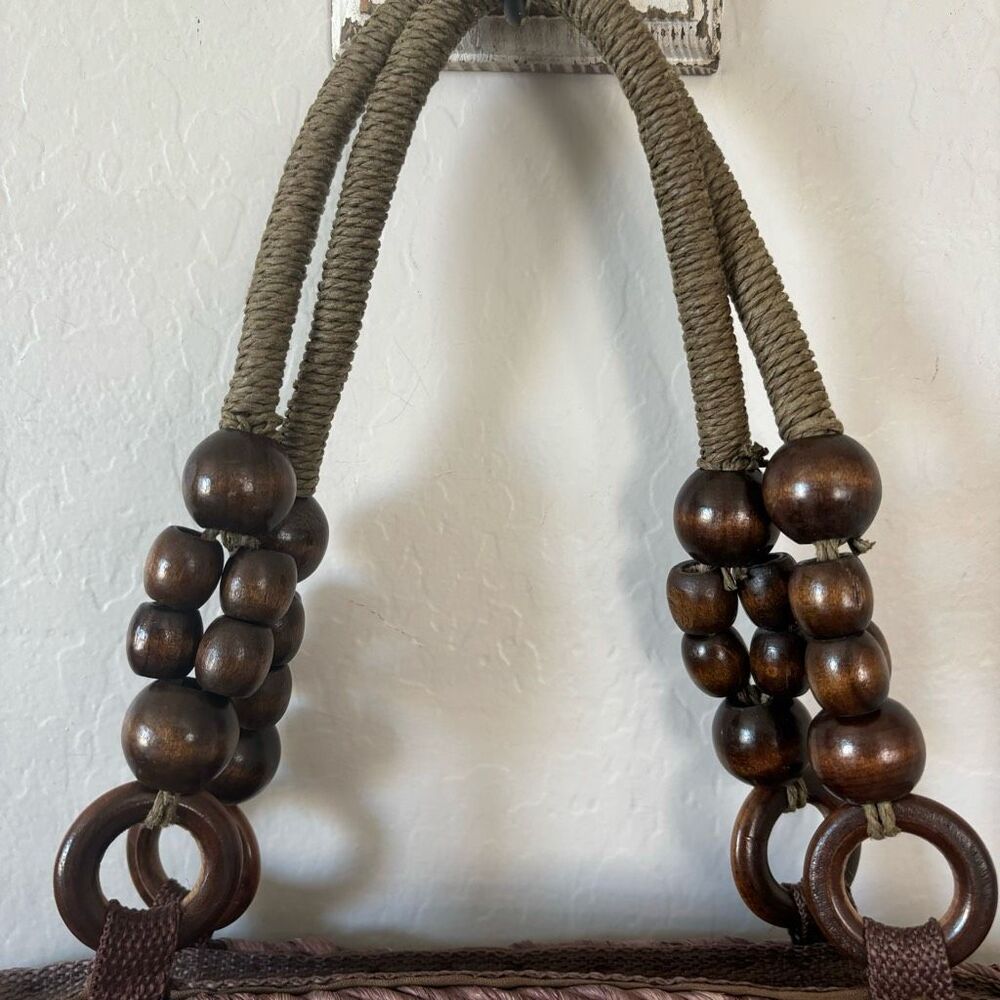 Wicker and beaded artsy bag - Picture 2 of 6
